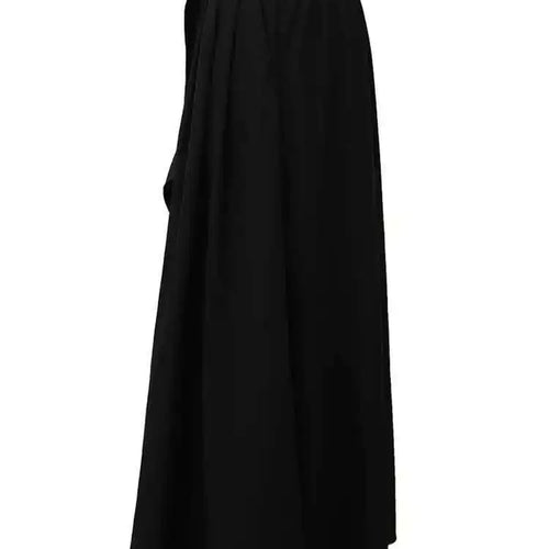 Load image into Gallery viewer, High Elastic Waist Black Irregular Pocket Midi A-line Half-body Skirt Women Fashion Tide New Spring Autumn 2025 1DH5348
