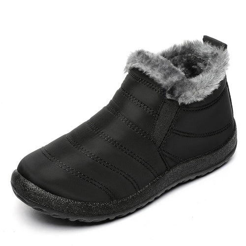 Load image into Gallery viewer, Men&#39;s Boots Slip On Winter Shoes For Men Fur Ankle Boots Waterproof Snow Boots Winter Chaussure Hommes Casual Booties For Men
