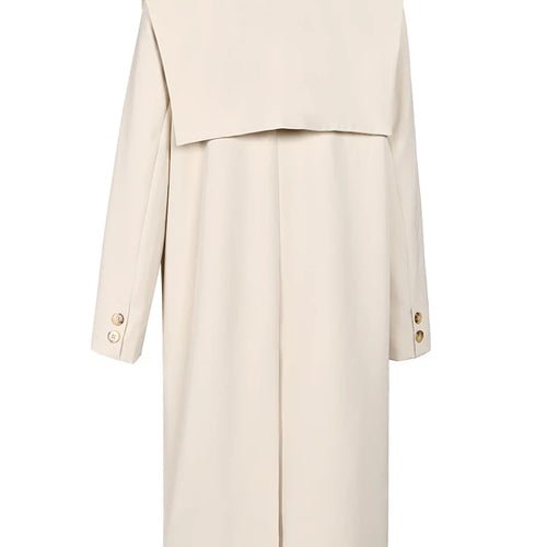 Load image into Gallery viewer, Women Blue Irregular Big Size Long Blazer New Lapel Long Sleeve Loose Fit Jacket Fashion Tide Spring Autumn 2025 7AB039
