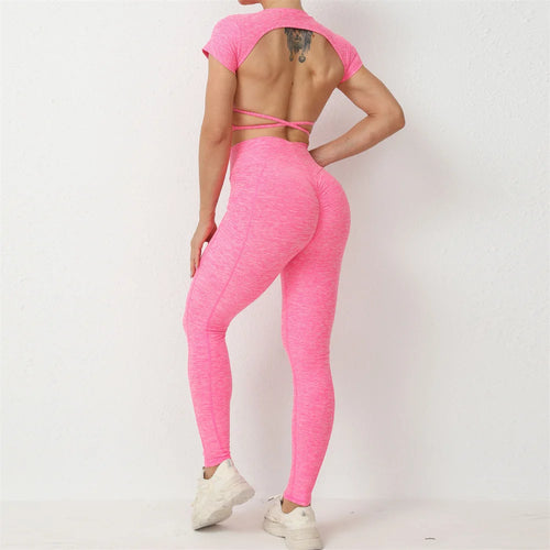 Load image into Gallery viewer, Nylon Scrunch Booty High Waist Yoga Pants Women Scrunch Butt Yoga Leggings Workout Gym Tights Sexy Sports Legging Active Wear
