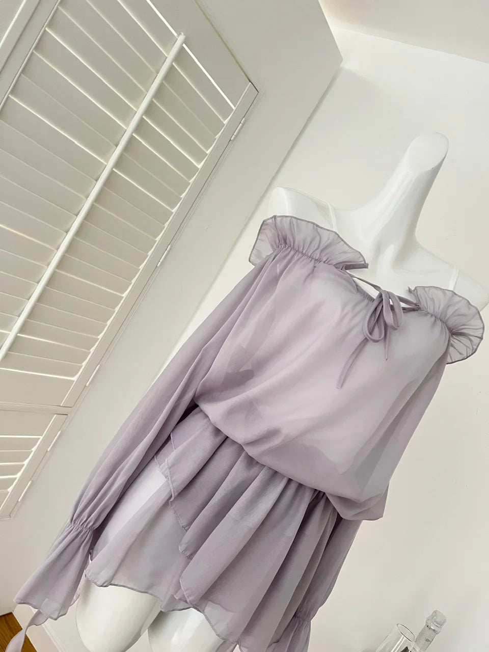 Spring Purple Sexy High Waist Festival Ruffle Edge Party Short Dress Women Elegant Backless Asymmetric Pleated Mini Dresses 2025