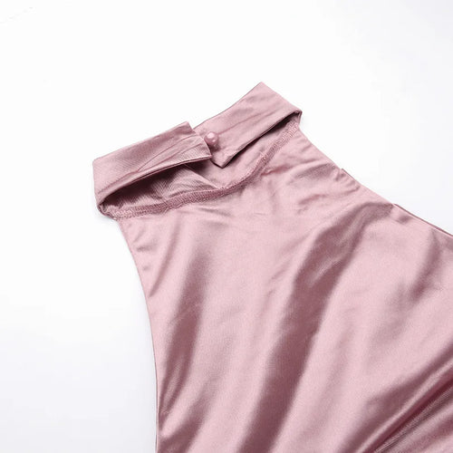 Load image into Gallery viewer, Halter Sleevelessthigh High Split Maxi Dress For Women Fashion Backless Bodycon Sexy Club Party Evening Long Dress
