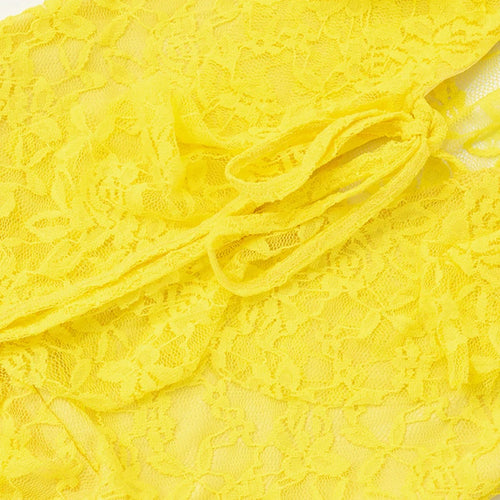 Load image into Gallery viewer, Lace Ruffled Sexy Mini Dress For Women Robe Deep V Neck Flare Long Sleeve Draped A-line Club Party Dress Vestido
