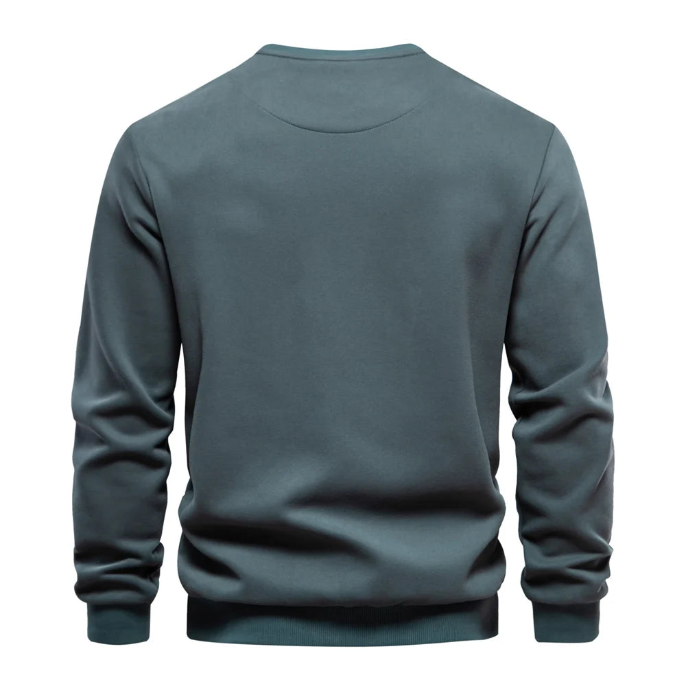 High Quality Cotton Sweatshirt for Men Zipper Pocket Mens Sweatshirts Casual Sport Men Clothing Pullover Men