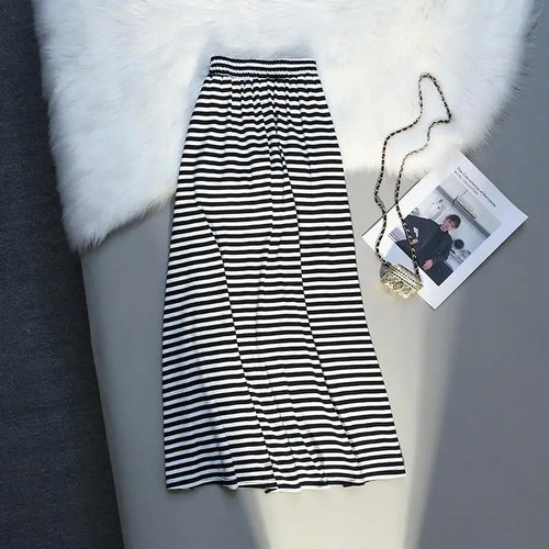 Load image into Gallery viewer, Korean Style Fashion High Waist Long Skirt Women Spring Summer Casual All-match Streetwear Straight Midi Skirt Y2k
