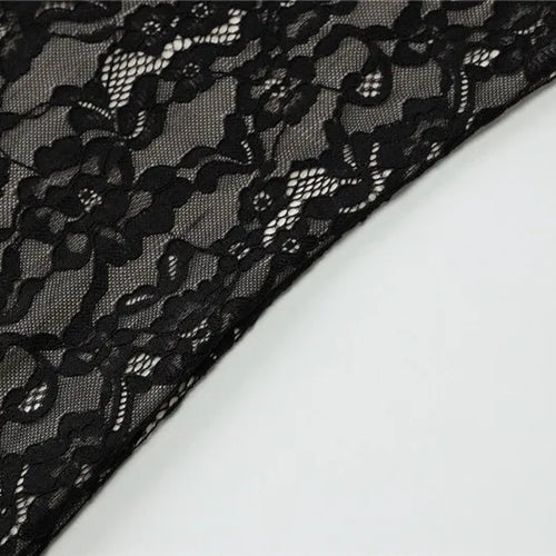 Load image into Gallery viewer, Mesh Lace Ruffled Sexy Maxi Dress For Women Gown Black Hollow Out Sleeveless Thigh High Split Club Long Dress Vestido
