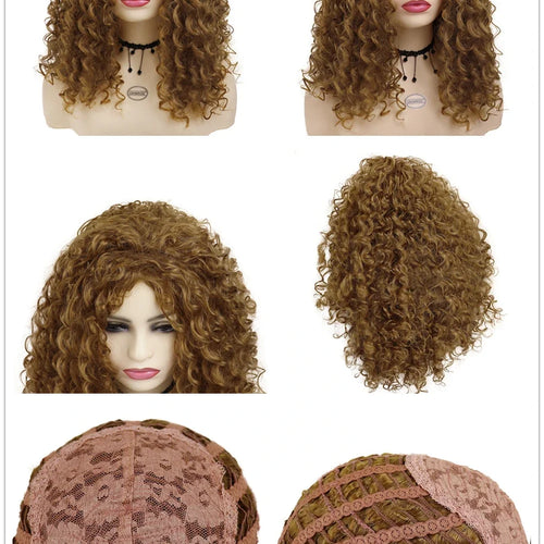 Load image into Gallery viewer, Synthetic Ginger Color Wig Long Curly Wigs for Women Soft Thick Wig Deep Wave Afro Wig Female Hair Wig Costume Party
