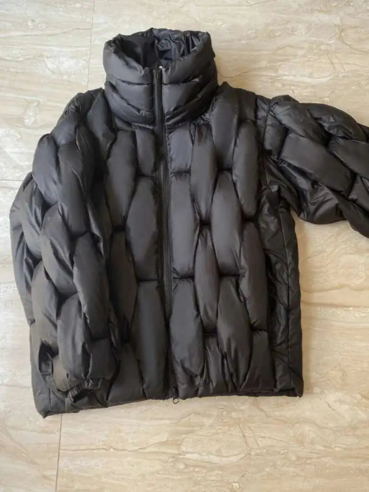 Brown Thick Big Size Keep Warm Cotton-padded Coat Long Sleeve Women Parkas Fashion Tide New Autumn Winter 2025 CP3464