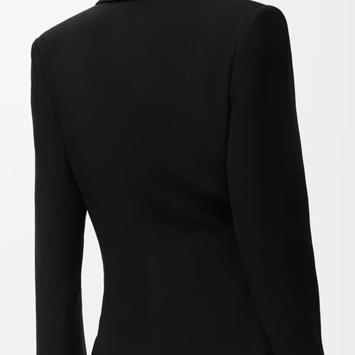 Load image into Gallery viewer, Solid Slimming Minimalist Jackets for Women Lapel Long Sleeves Tunic Temperament Jacket Female Fashion Clothing New
