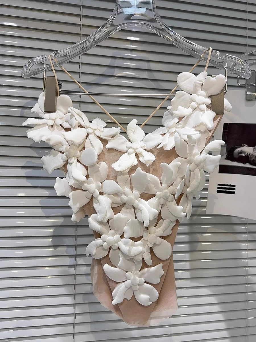 Hit Color Spliced Appliques Slimming Vests For Women V Neck Sleeveless High Waist Temperament Vest Female Fashion