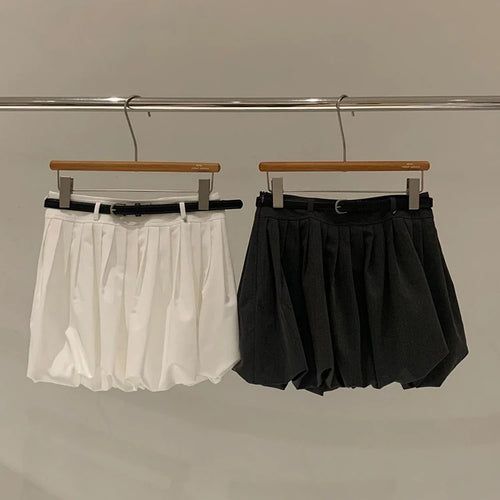 Load image into Gallery viewer, High Elastic Waist White Pleated Elegant Mini Bud Half-body Skirt Women Fashion Tide New Spring Summer 2025 1DJ1491

