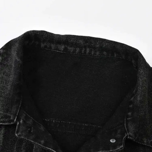 Load image into Gallery viewer, Loose Fit Black Denim Pocket Big Size Casual Jacket New Lapel Long Sleeve Women Coat Fashion Spring Autumn 2025 CPG0026
