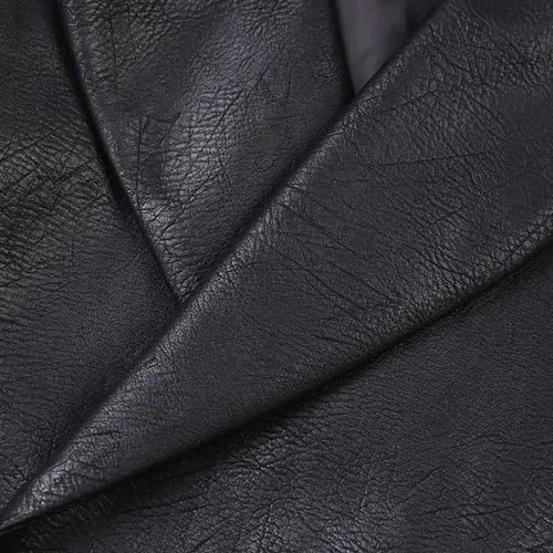 Load image into Gallery viewer, Women Black Pu Leather Big Size Blazer New Lapel Long Sleeve Loose Fit Jacket Fashion Tide Spring Autumn 2025 CPG0476
