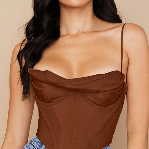 Load image into Gallery viewer, Summer Corset Top Y2k Women 2021 Lined Sexy Bodycon Top Draped Black White Female Padded Top for Party Club
