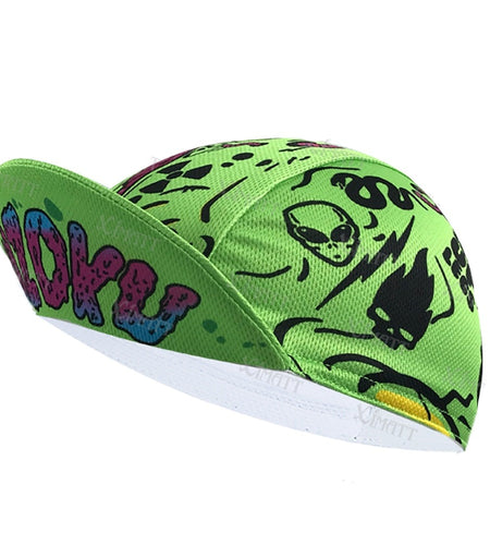 Cycling Equipment Small Cloth Hat Bicycle Men Women Sweat-Absorbing Quick-Drying Green Printing Universal Size Riding Cap
