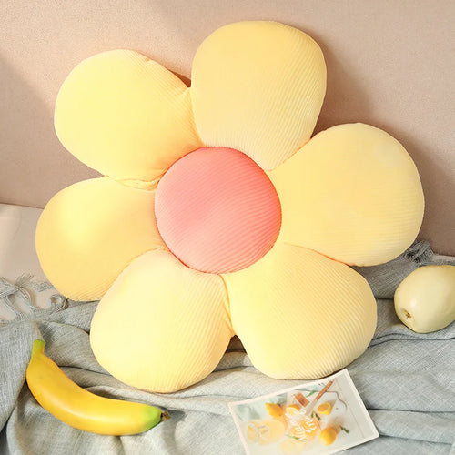 Load image into Gallery viewer, 30/75cm six Petal Flower Cushion Girly Room Decor Sunflower Pillow Bay Window Grey Flower Setting for Kids Bedroom Seat Pillow v2
