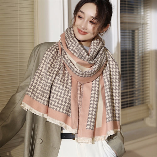 Load image into Gallery viewer, Warm Winter Scarf Cashmere Women Pashmina Design Print Shawls Wrap Female Thick Blanket Soft Bufanda Stoles Fashion
