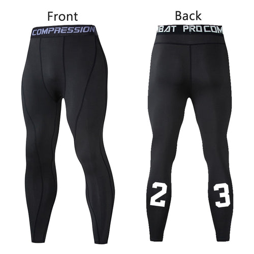 Load image into Gallery viewer, Men&#39;s Compression Pants Male Tights Leggings for Running Gym Sport Fitness Quick Dry Fit Joggings Workout White Black Trousers
