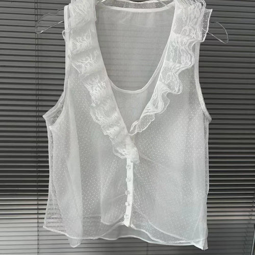 Load image into Gallery viewer, Hit Color Slimming Two Piece Sets for Women V Neck Long Spliced Embroidery Cardigan Patchwork Lace Vest Set Female
