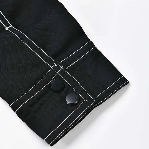 Load image into Gallery viewer, Black Jacket Big Size Wide Leg Pants Two Piece Suit New Lapel Long Sleeve Women Fashion Tide Spring Autumn 2025  CPG0425
