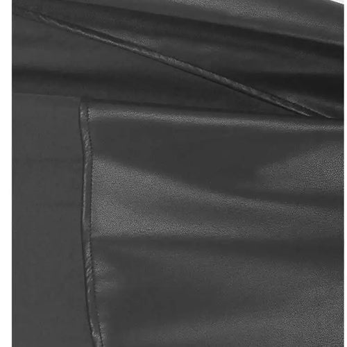 Load image into Gallery viewer, Women Black Pu Leather Vest False Two Big Size Shirt Dress New Lapel Long Sleeve Fashion Tide Spring Autumn 2025 1DH9653
