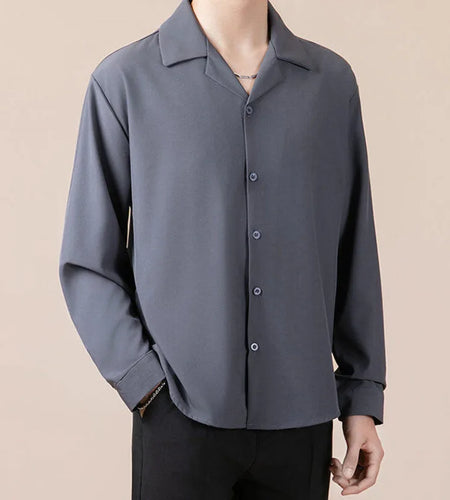 Male Shirts Spring Autumn Tide Loose Casual Style Men's Long Sleeved Turn-down Collar New Fashionable Shirts 9W120501