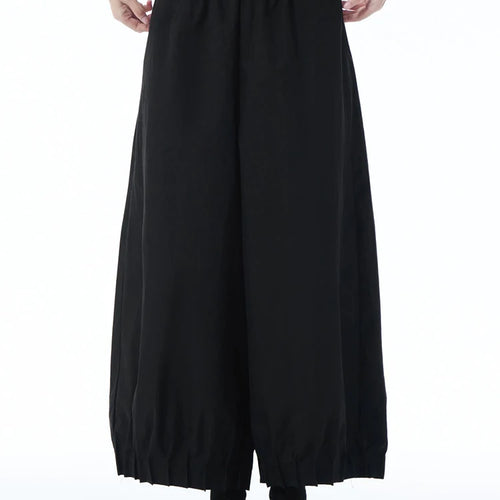 Load image into Gallery viewer, High Elastic Waist Gray Pleated Hem Casual Wide Leg Pants New Trousers Women Fashion Tide Spring Autumn 2025 1DJ1247
