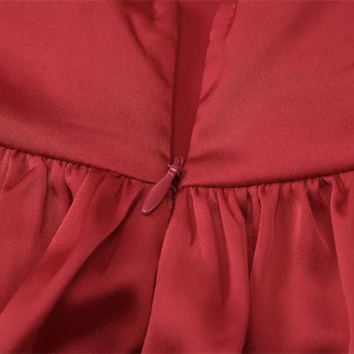 Load image into Gallery viewer, Red Backless Sexy Mini Dress Women Summer New Sleeveless Backless High Waist A-line Club Party Elegant Dress 2025
