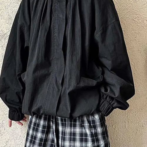 Load image into Gallery viewer, Apricot Pleated Big Size Elegant Jacket New Stand Collar Long Sleeve Women Coat Fashion Tide Spring Autumn 2025 1DH6940
