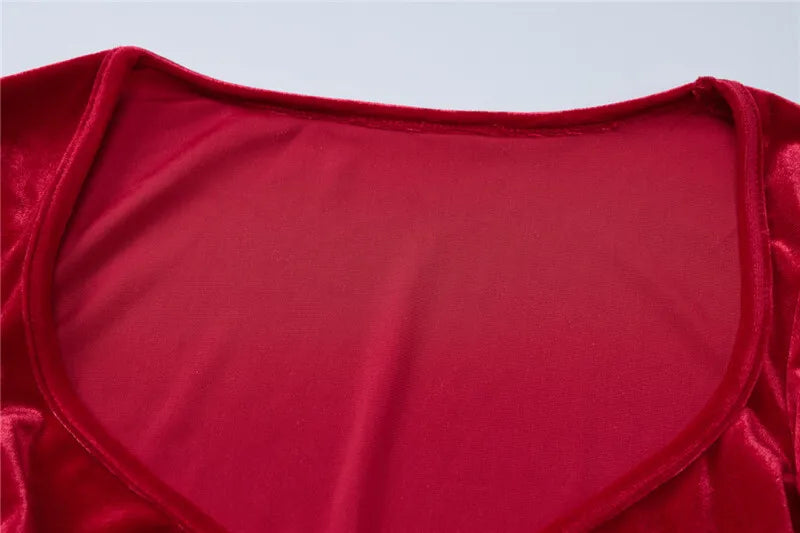 Velvet Long Sleeve Sexy Maxi Dress For Women Elegant V Neck Back Slit Bodycon Sexy Club Party Dress Clubwear Dresses