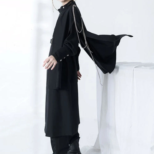 Load image into Gallery viewer, Harajuku Women Black Jackets Gothic Vintage Cloak Coats Y2k Aesthetic Loose Zipper Jacket Streetwear Grunge Sleeveless Split Top
