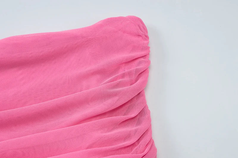 Off-shoulder Strapless Backless Sexy Maxi Dress For Women Gown Fashion Elegant Sleeveless Ruched Club Long Dress