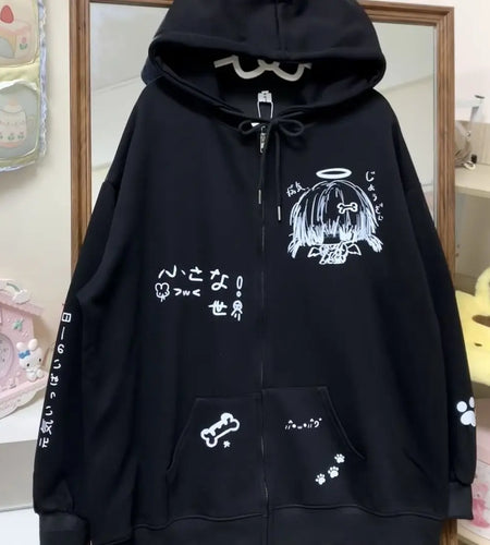 Y2k Clothes Streetwear Women Hoodies Coat Hooded Casual Zipper Sweatshirts 2024 Ropa Mujer Fashion Cute Oversized Hoodie Tops