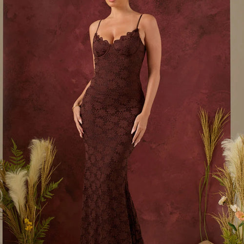 Load image into Gallery viewer, Spaghetti Strap Backless Sexy Maxi Dress For Women Gown Elegant Sleeveless Evening Club Party Bodycon Dress Clubwear
