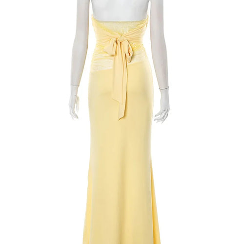 Load image into Gallery viewer, Off-shoulder Backless Sexy Maxi Dress Women Gown Fashion Patchwork See Through Lace Sleeveless Beach Long Dress 2025
