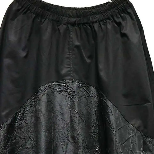 Load image into Gallery viewer, High Elastic Waist Black Textured Irregular A-line Half-body Skirt Women Fashion Tide New Spring Autumn 2025 1DJ0410
