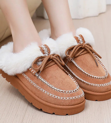 Boots Fur Winter Shoes For Woman Fashion Ankle Boots Winter Warm Footwear Female Snow Botas Mujer Trends 2025 Women Fur Shoes