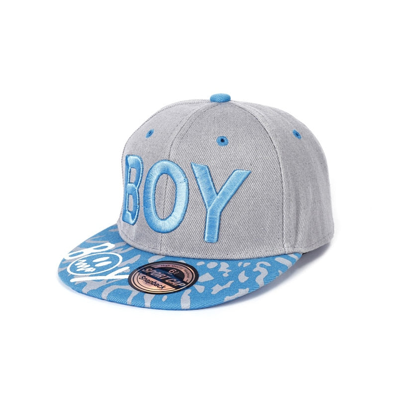 Cool Boy Embroidery Kids Baseball Cap Boys Girls Snapback Hat Four Seasons Children Hip Hop Sun Cap Hat Ho