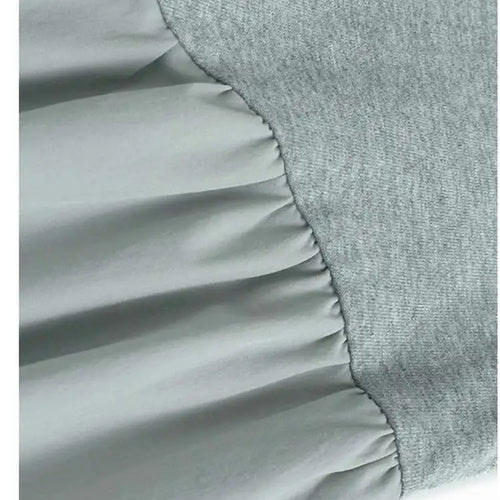 Load image into Gallery viewer, Women Black Side Pleated Spliced Big Size Midi Dress New Round Neck Long Sleeve Fashion Tide Spring Autumn 2025 1DH7010
