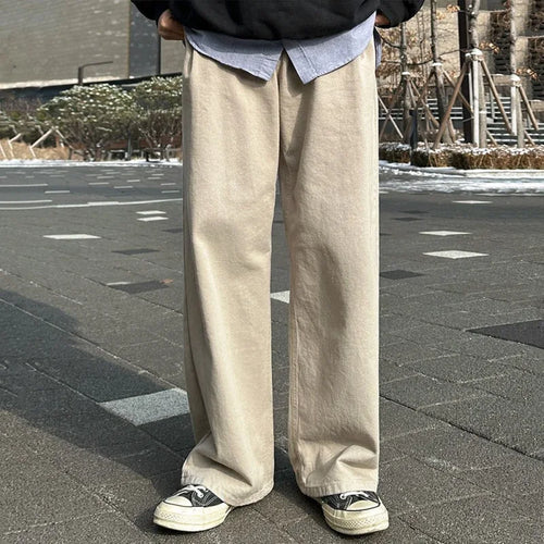 Load image into Gallery viewer, Men's Cargo Pants Straight Leg Male Spring Loose Cleanfit New Korean Solid Color Handsome Trendy Trousers 2025 9W1435
