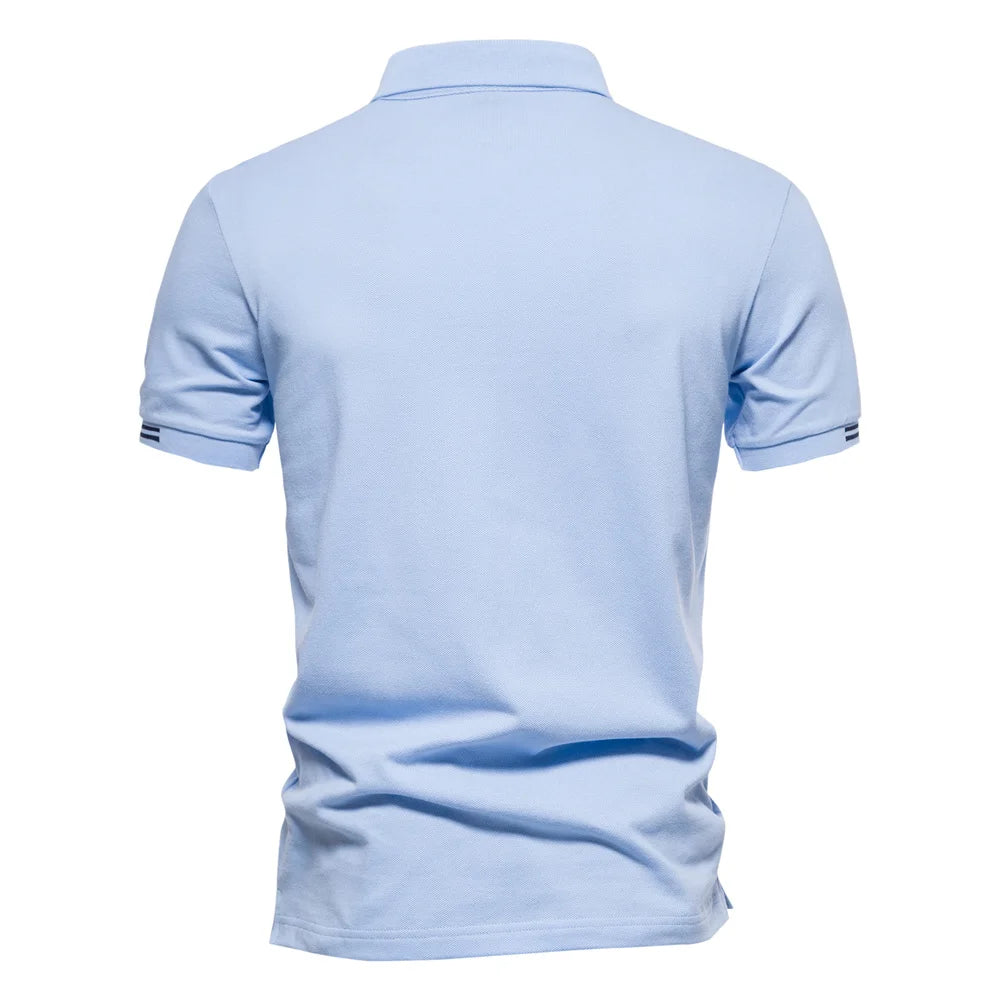 Brand 100% Cotton Men's Polo Shirts Casual Solid Color Short Sleeve Polo Shirts for Men New Summer Desinger Clothing Men