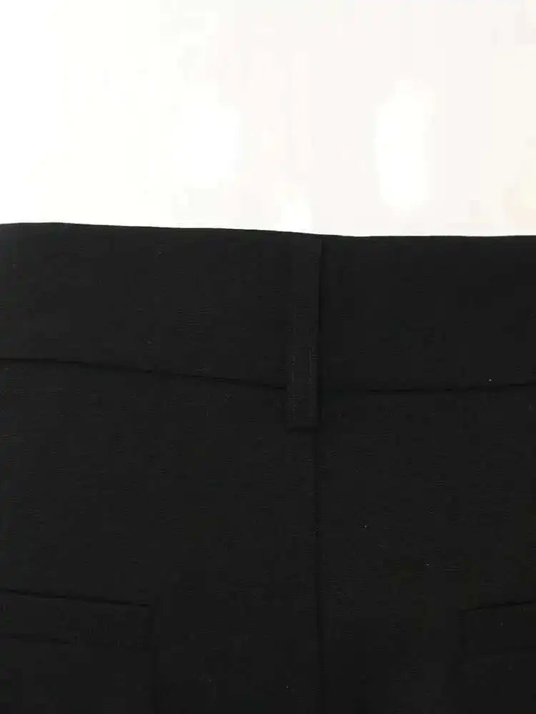 High Elastic Waist Black Gray Striped Spliced Wide Leg Pants New Trousers Women Fashion Tide Spring Autumn 2025 1DH59370