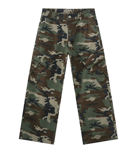 Hign Street Men's Jeans New American Stylish Large Pocket Fashion Washed Loose Design Male Trousers Summer 2025 9W1692