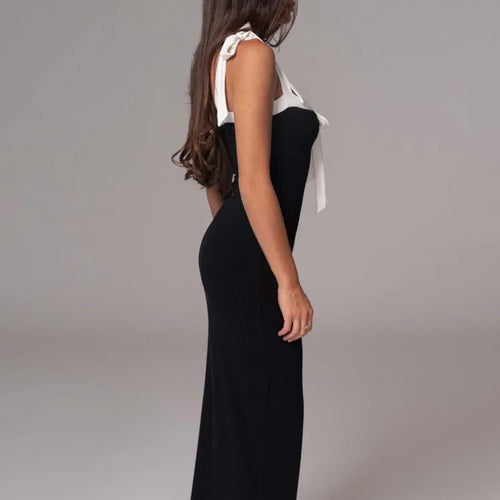 Load image into Gallery viewer, Elegant Sleeveless Elastic Slim Evening Dress Female Sexy Square Neck Backless Long Dress Autumn/Winter 2024 Vestido
