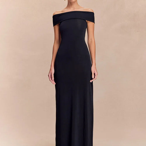 Load image into Gallery viewer, Off-shoulder Strapless Sexy Maxi Dress Women Gown Fashion  Sleeveless Backless High Waist Split Club Party Long Dress
