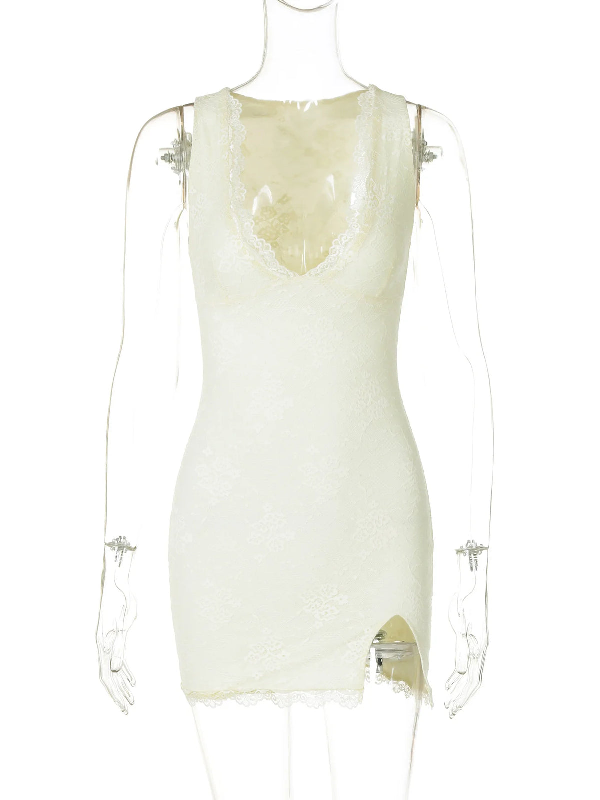 Floral Print V Neck Sleeveless Patchwork Slit Sexy Bodycon Mini Dress Summer Women Elegant Outfits Birthday Festival