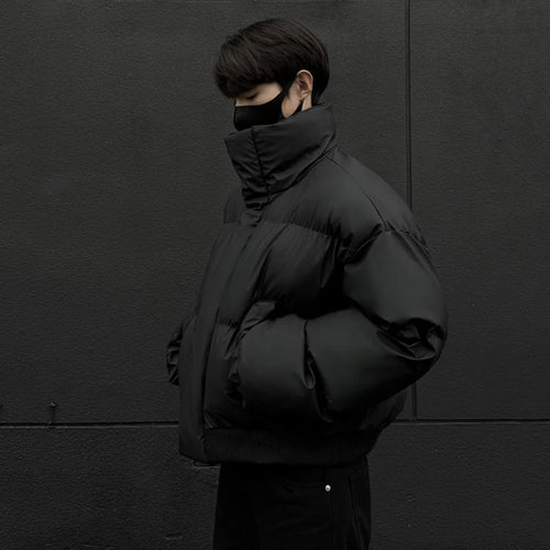 Load image into Gallery viewer, Korean Style Men&#39;s Padded Jackets Hooded Plaid Woolen Patchwork Contrast Color Detachable Hat Casual Male Coats New 9C9088
