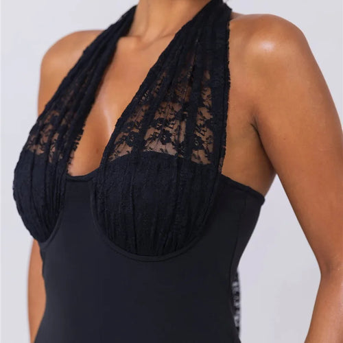 Load image into Gallery viewer, Sleeveless Fishtail Maxi Dress For Women Autumn New Halter Deep V Neck Backless Bodycon Party Sexy Long Dress Elegant
