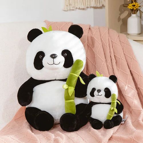 Load image into Gallery viewer, Plush Panda With Bamboo Animal Soft Plush Stuffered Dolls Birthday Christmas Baby Gifts Presents Stuffed Toys For Kids
