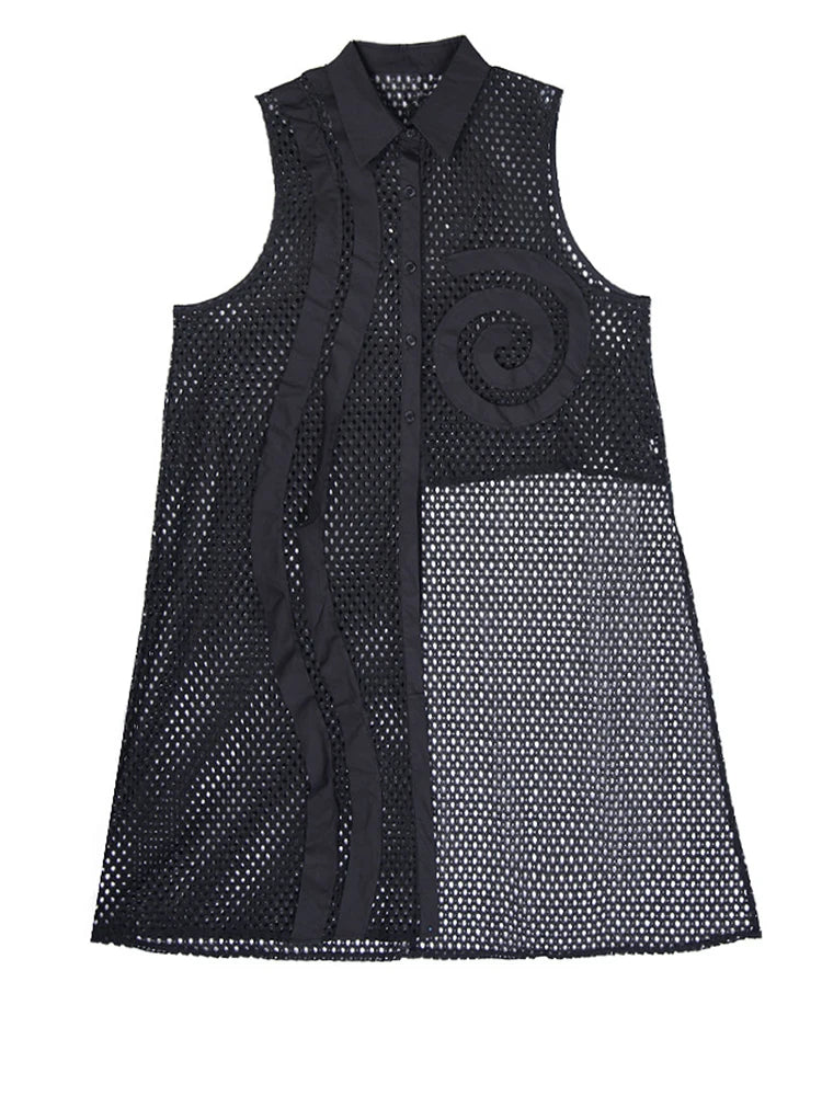 Big Size Black Grid Vest Wide Leg Pants Two Piece Suit New Lapel Sleeveless Women Fashion Tide Spring Autumn 2025 1DJ1417